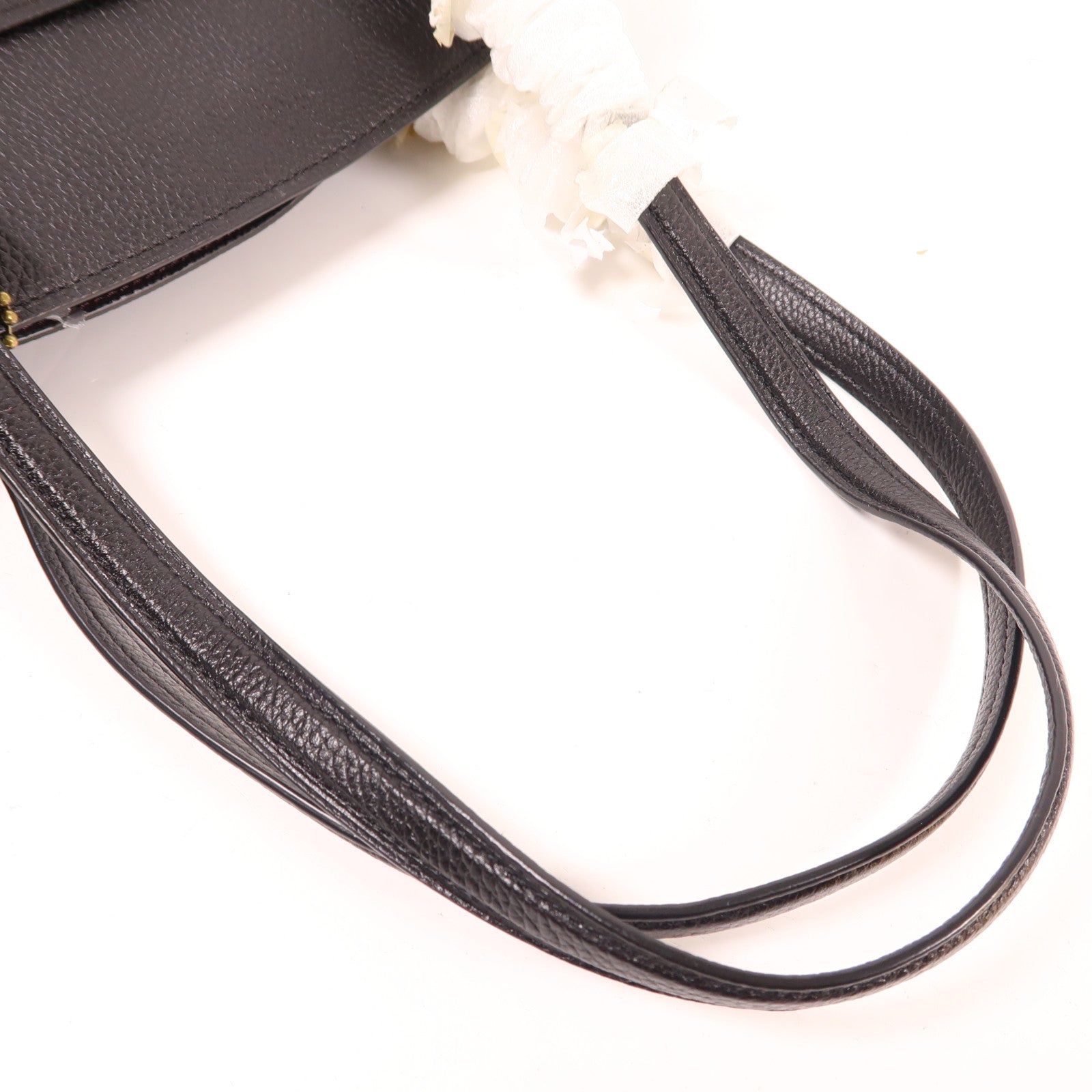 COACH GHW Tote Bag Shoulder Bag Calfskin Leather