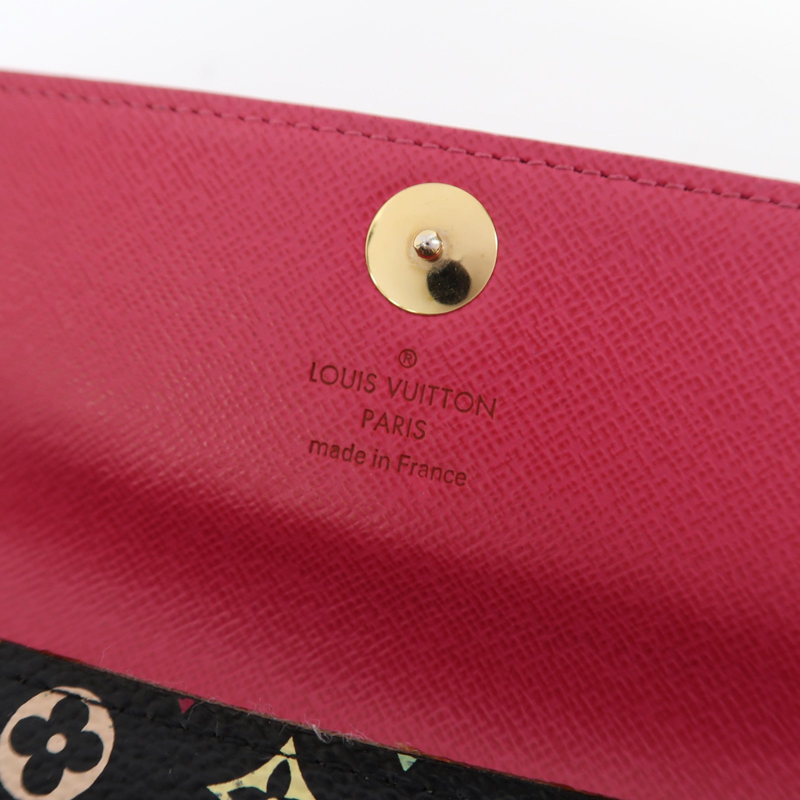 LOUIS VUITTON Monogram Multicolore Sarah Wallet金扣折疊長錢包黑色/彩色