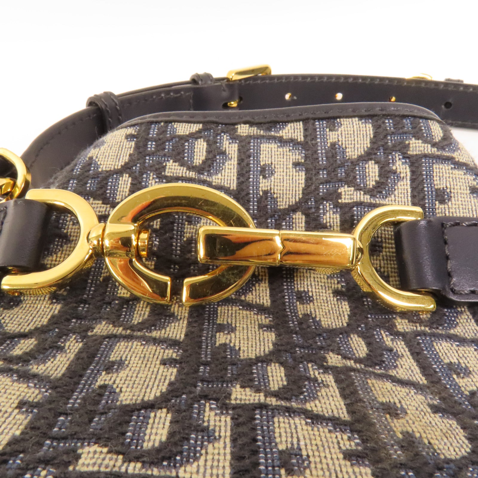 Dior 帆布C'est Dior Bag金扣手挽肩背兩用袋
