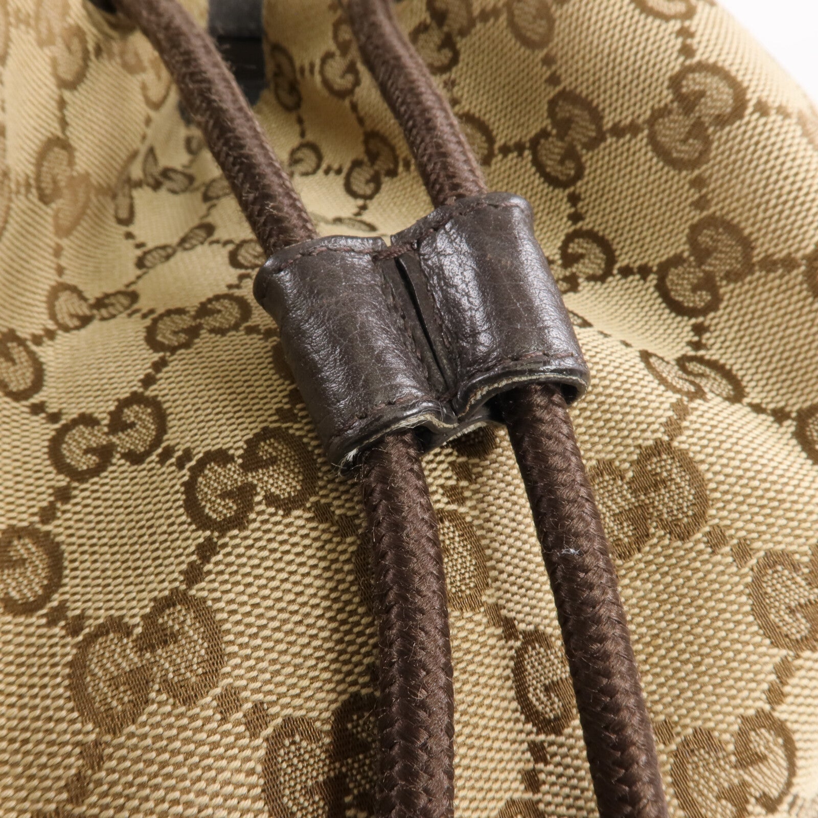 GUCCI 帆布Backpack銀扣背包