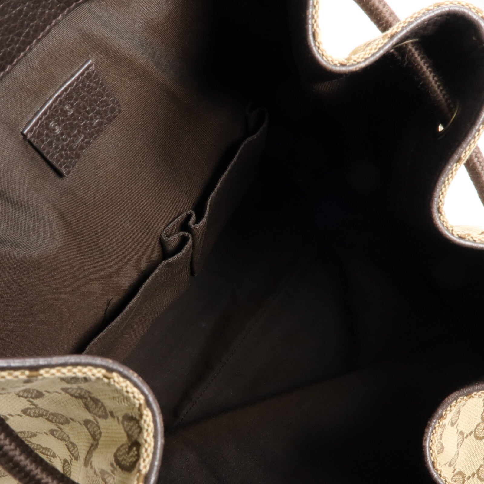 GUCCI 帆布Backpack銀扣背包