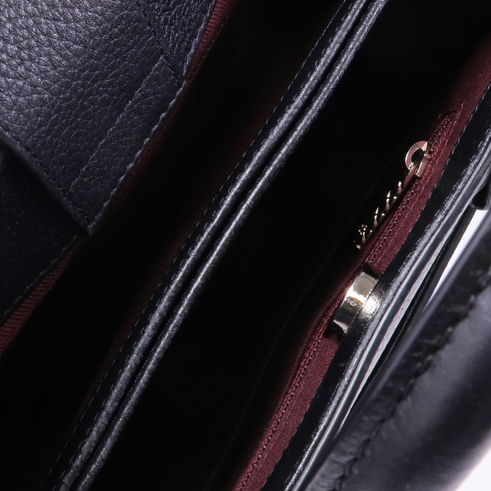 CHANEL 牛皮皮革Handbag銀扣手挽袋