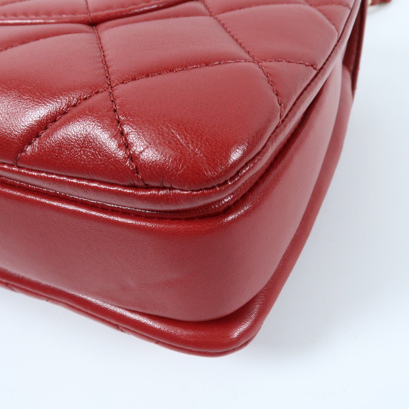 CHANEL 羊皮皮革Trendy CC金扣鏈帶手挽肩背兩用袋