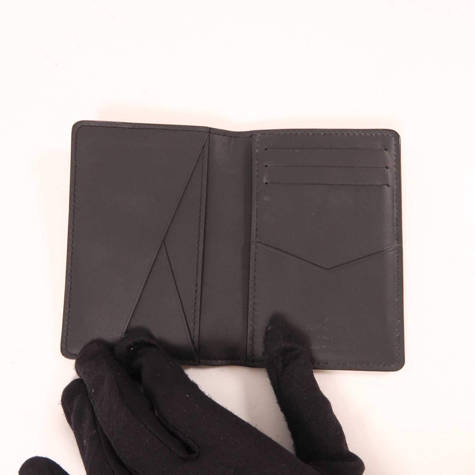 LOUIS VUITTON Monogram Shadow Pocket Organizer錢包黑色
