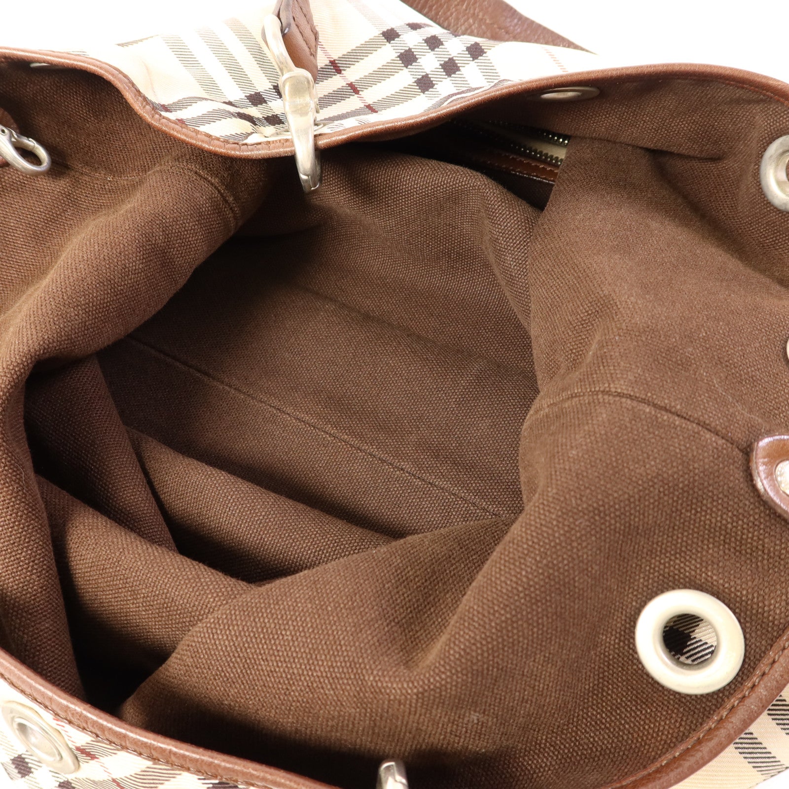 BURBERRY 帆布Shoulder Tote銀扣肩背袋/手挽袋