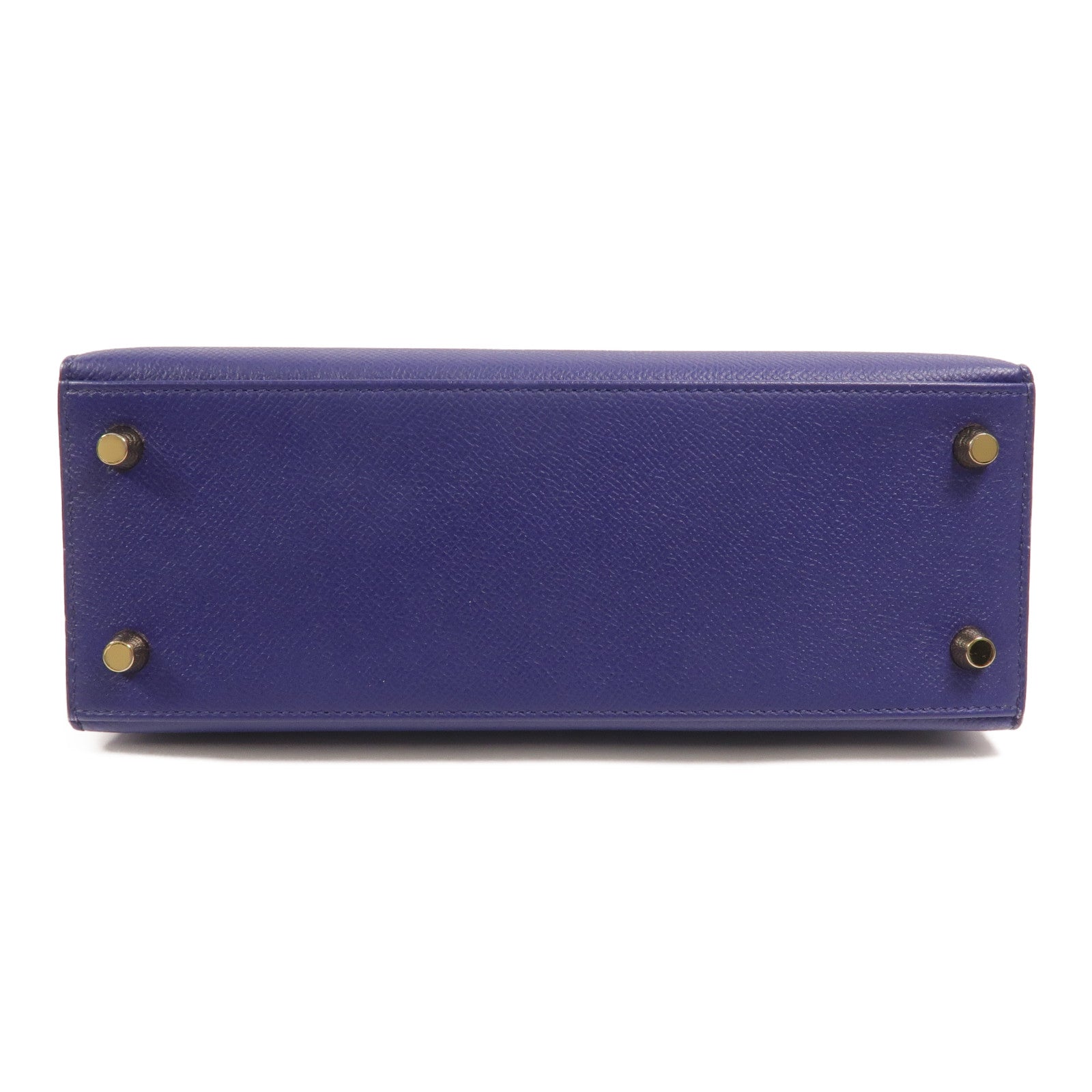 HERMES Epsom皮革Kelly 25手挽肩背兩用袋Bleu Encre