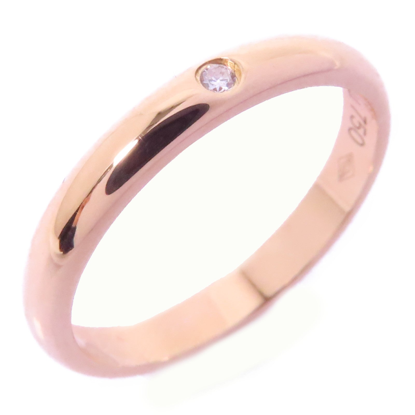 CARTIER 18K玫瑰金Fede 1895 1 Diamond Ring鑽石戒指US#4.25/Cartier#47
