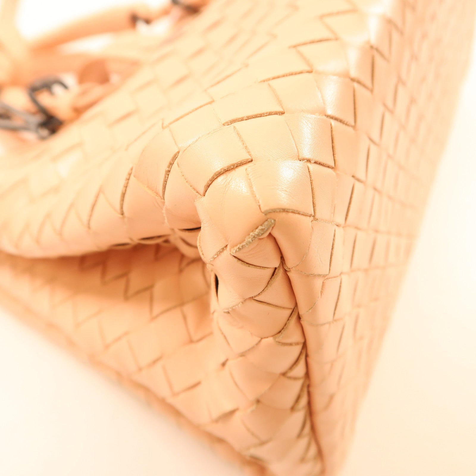 BOTTEGA VENETA 牛皮皮革2 Way Shoulder黑扣手挽肩背兩用袋