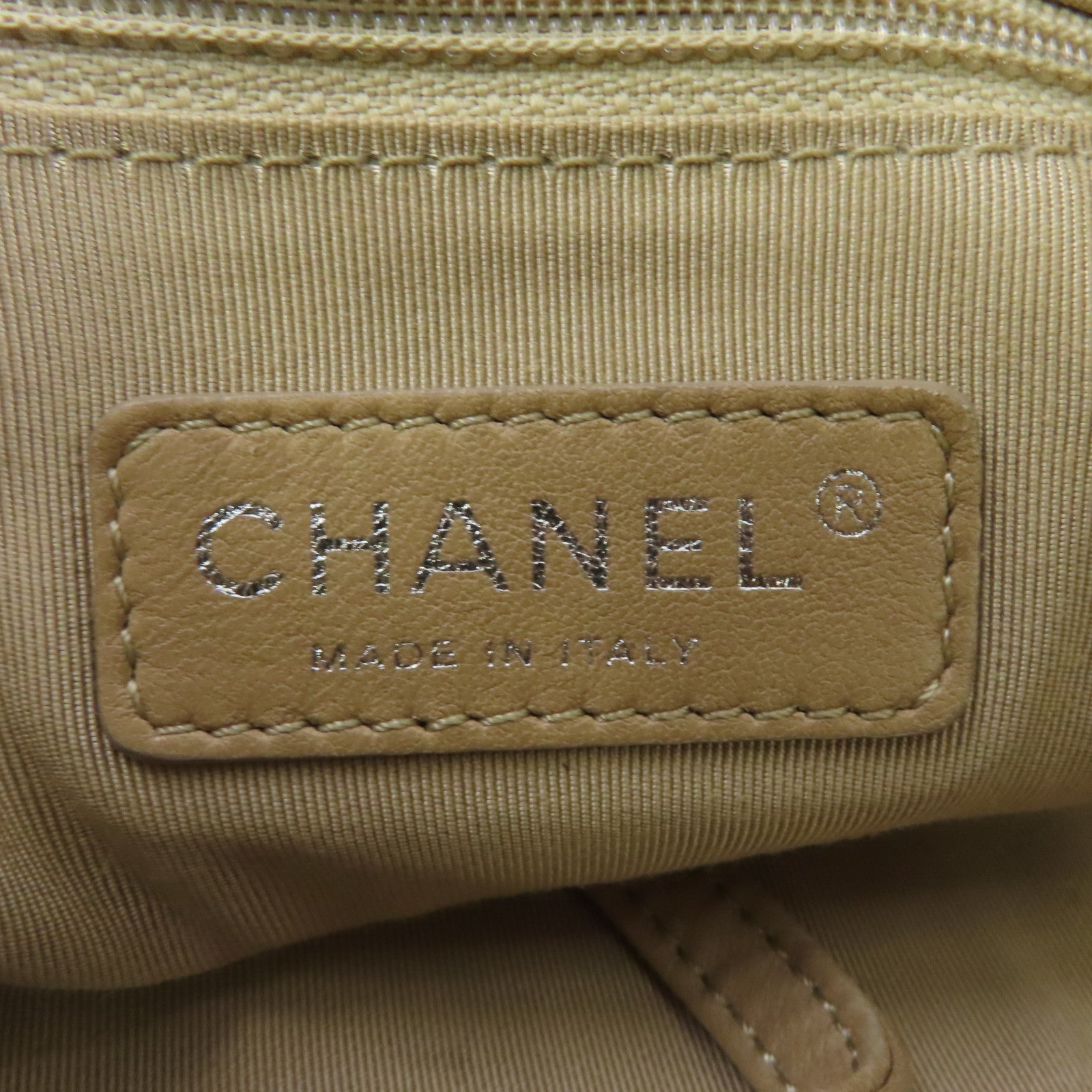 CHANEL 【激減優惠】菱格Caviar皮革Shoulder Bag銀扣奶油色