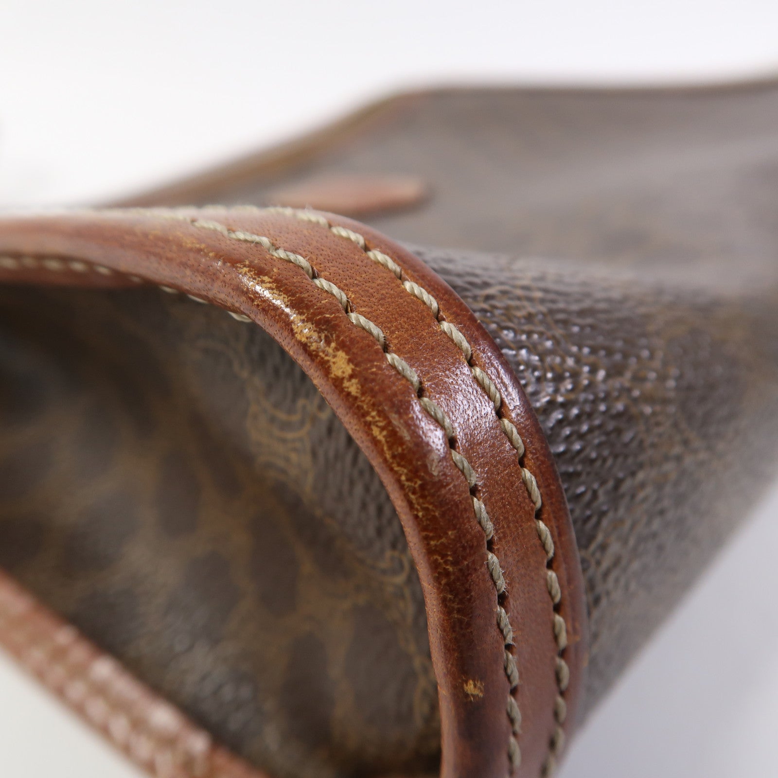 CELINE 牛皮皮革Shoulder Bag金扣鏈帶手挽肩背兩用袋