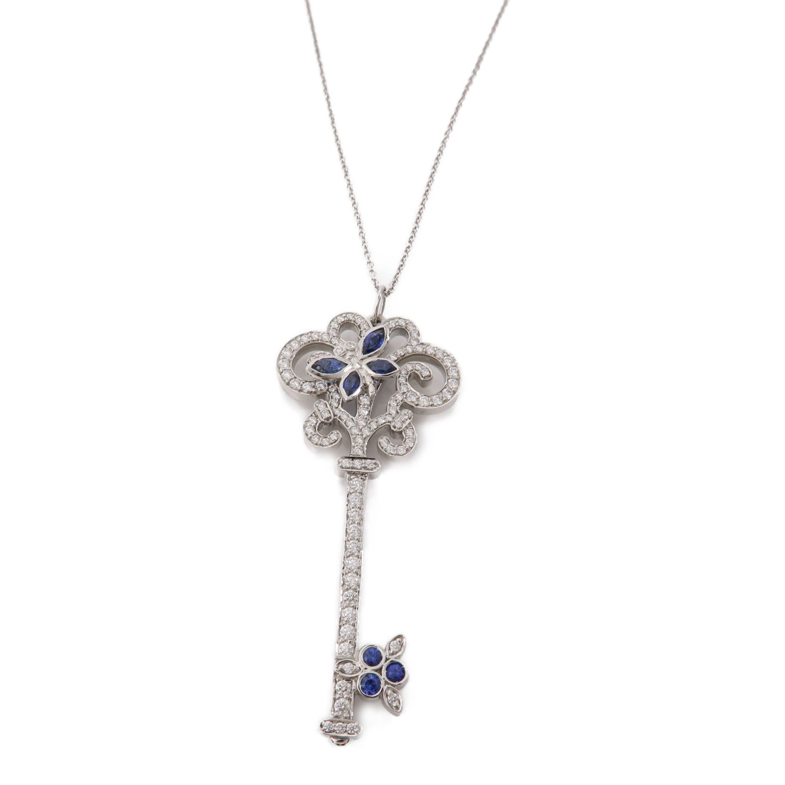 TIFFANY＆CO 【激減優惠】PT950鉑金/18K白金Keys Enchant Pendant項鍊