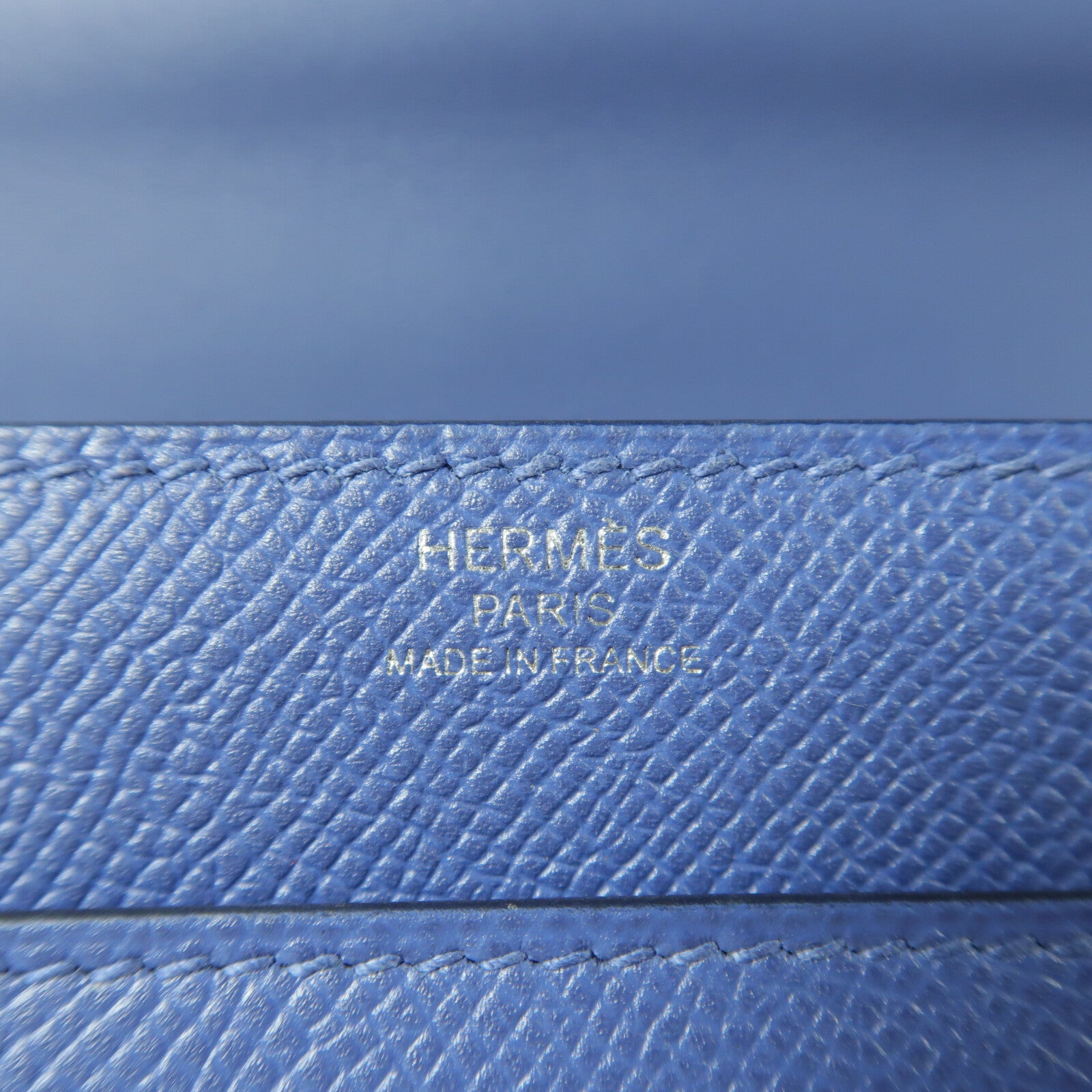 HERMES Epsom皮革Verrou 23銀扣肩背袋Bleu Encre