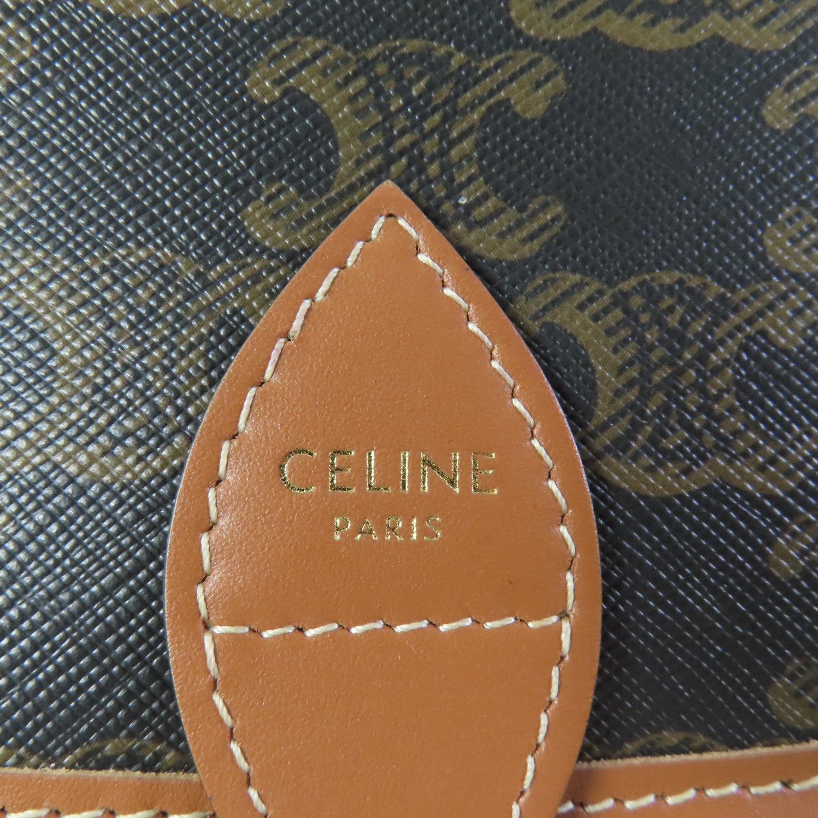 CELINE 塗層帆布Medium Folco肩背袋