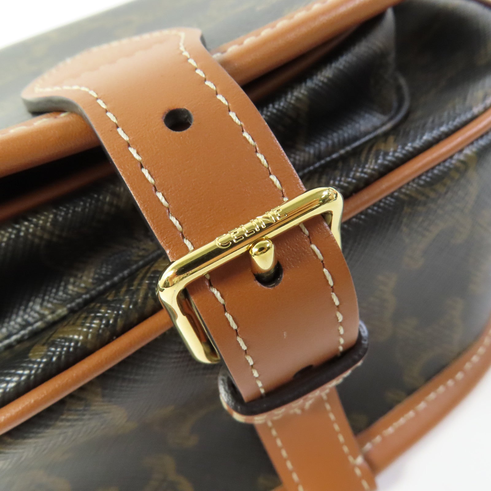 CELINE 塗層帆布Medium Folco肩背袋