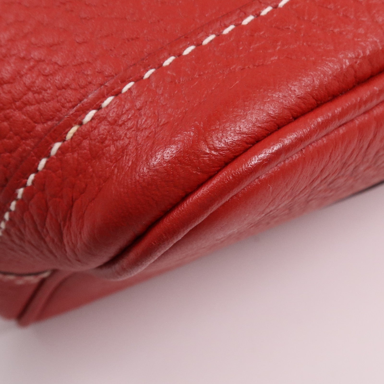 HERMES Country皮革Garden Party TPM銀扣手挽袋Rouge Casaque