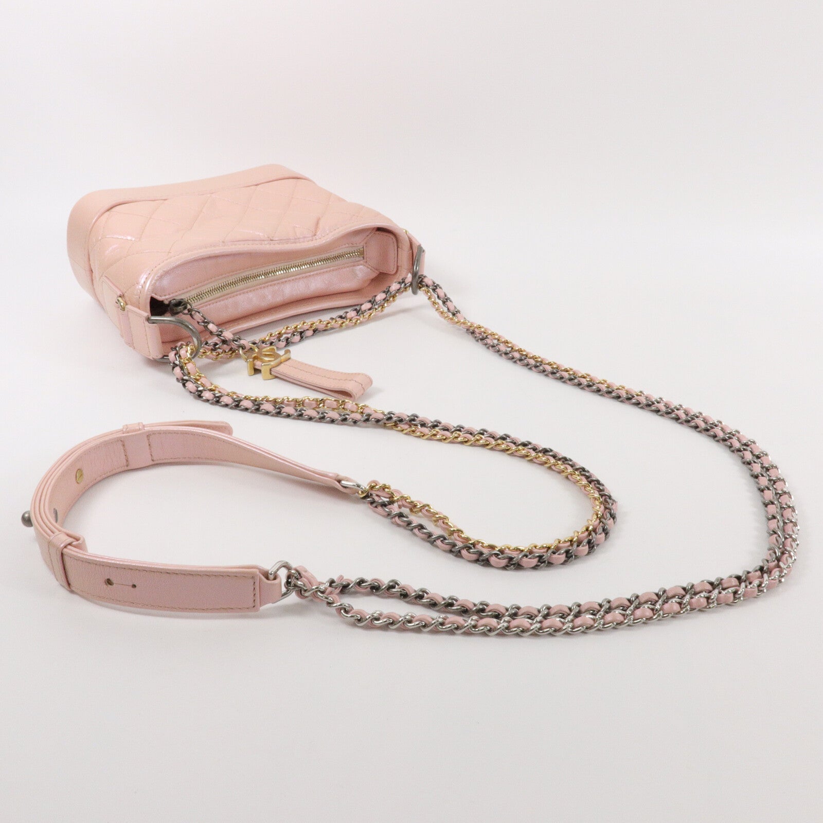 CHANEL 牛皮皮革Gabrielle Small鏈帶肩背袋