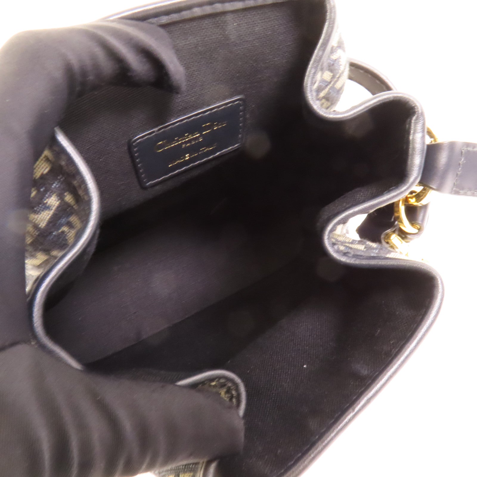 Dior 帆布C'est Dior Bag金扣手挽肩背兩用袋