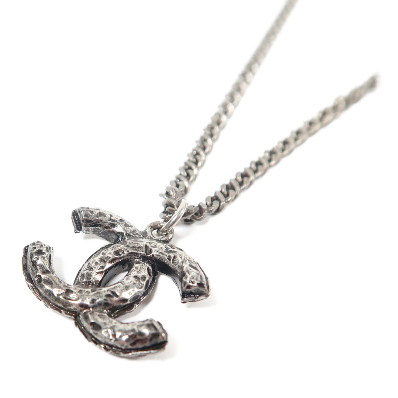 CHANEL 金屬Necklace項鏈銀色