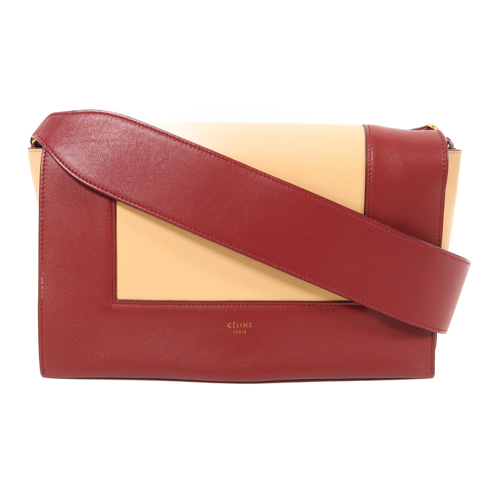 CELINE 【激減優惠】牛皮皮革Frame Bag金扣肩背袋