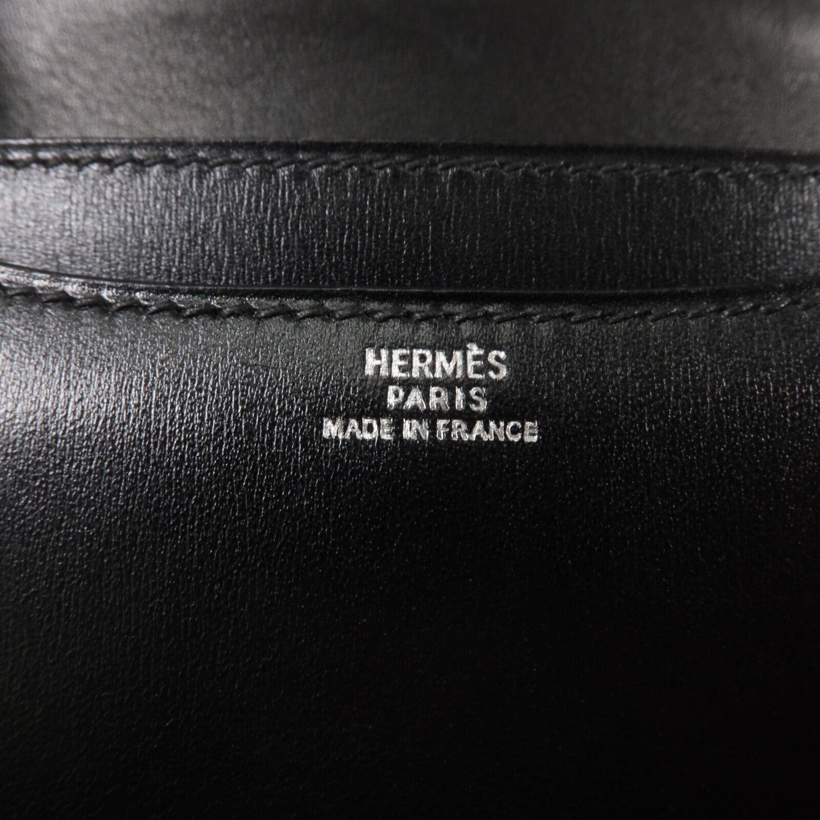 HERMES Box皮革Constance Mini肩背袋Noir
