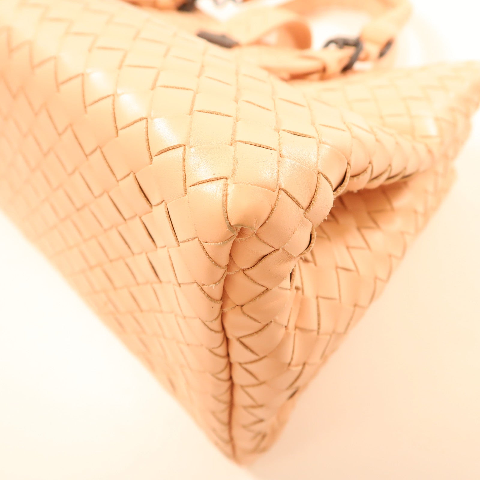 BOTTEGA VENETA 牛皮皮革2 Way Shoulder黑扣手挽肩背兩用袋