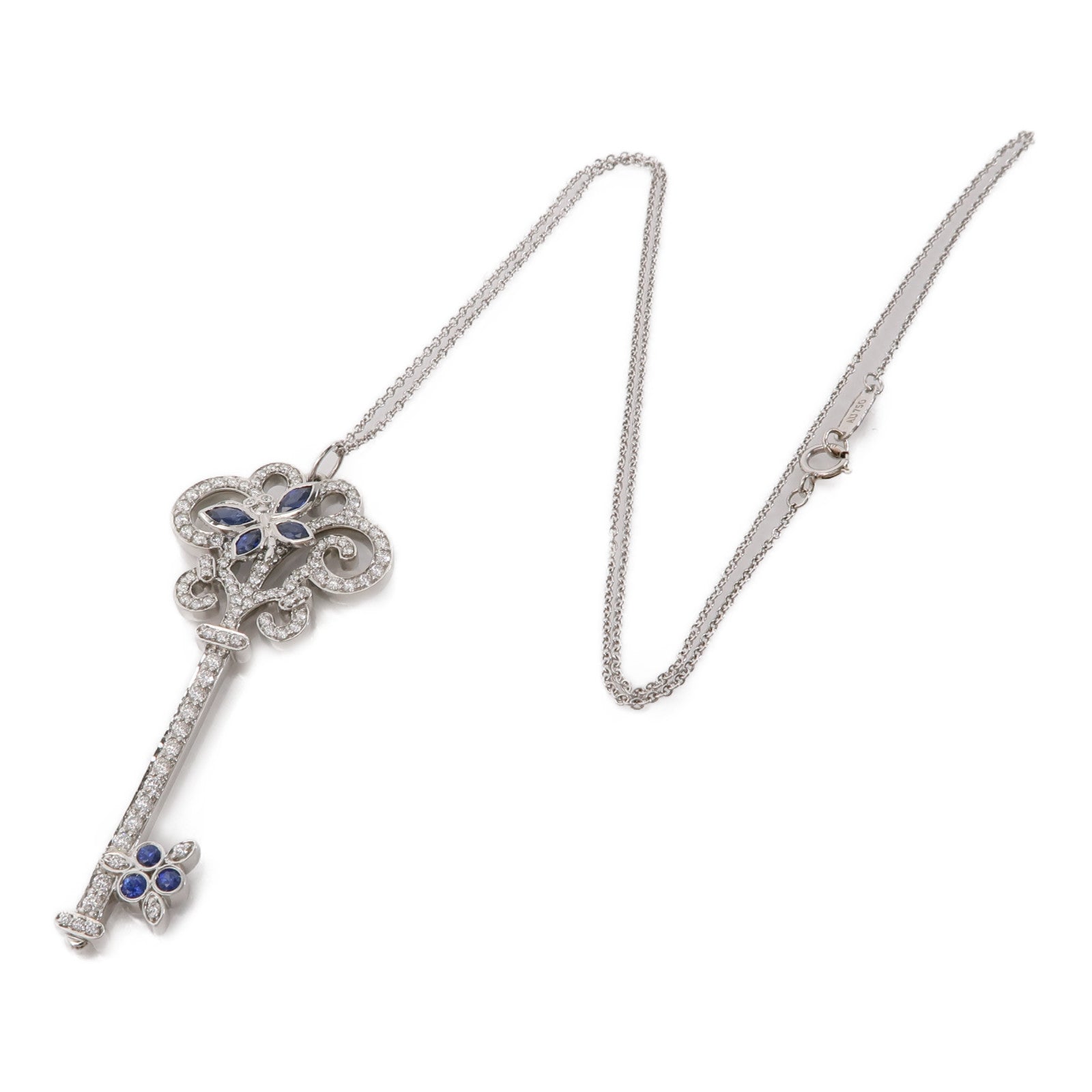 TIFFANY＆CO 【激減優惠】PT950鉑金/18K白金Keys Enchant Pendant項鍊