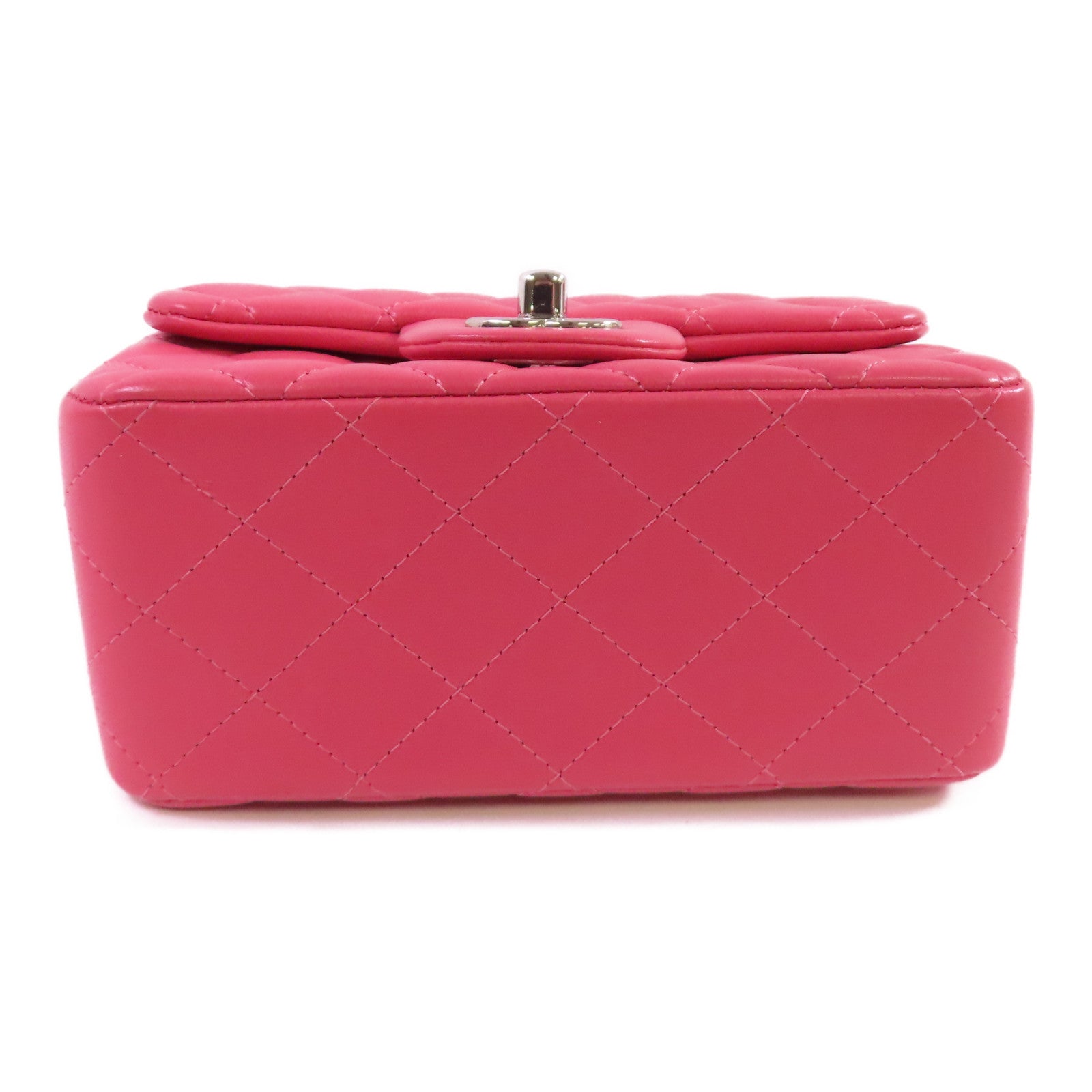 CHANEL CC SHW Mini Classic 17 Chain Shoulder Bag Lambskin Leather