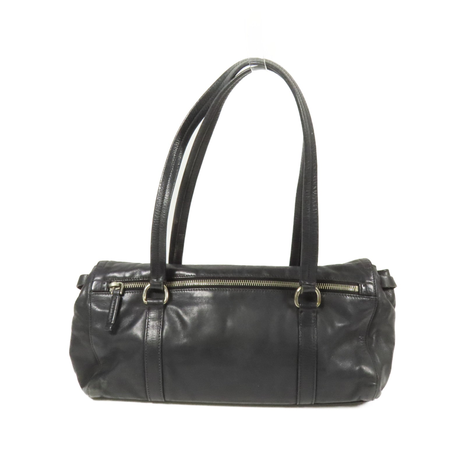 PRADA 牛皮皮革Shoulder Bag銀扣肩背袋