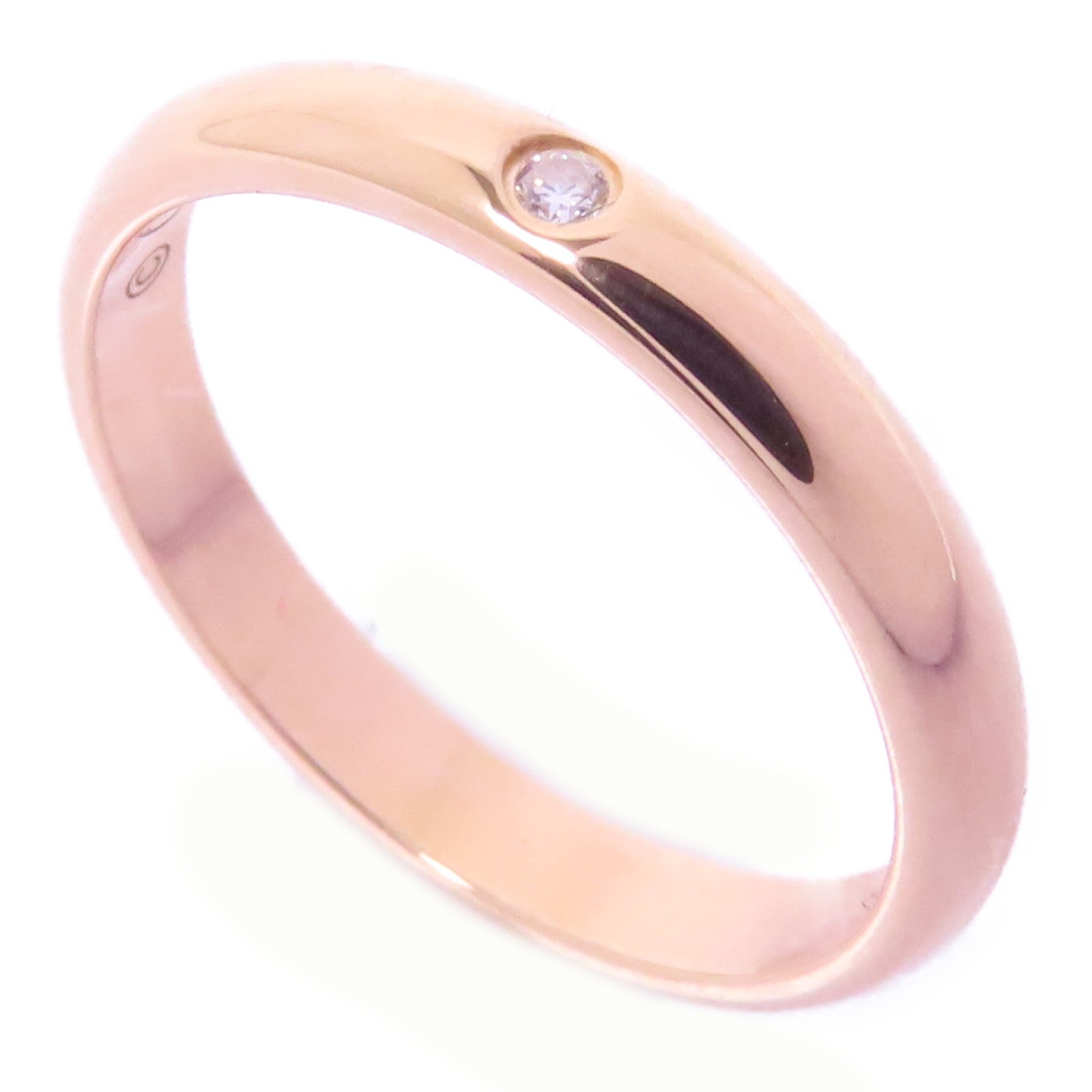 CARTIER 18K玫瑰金Fede 1895 1 Diamond Ring鑽石戒指US#4.25/Cartier#47