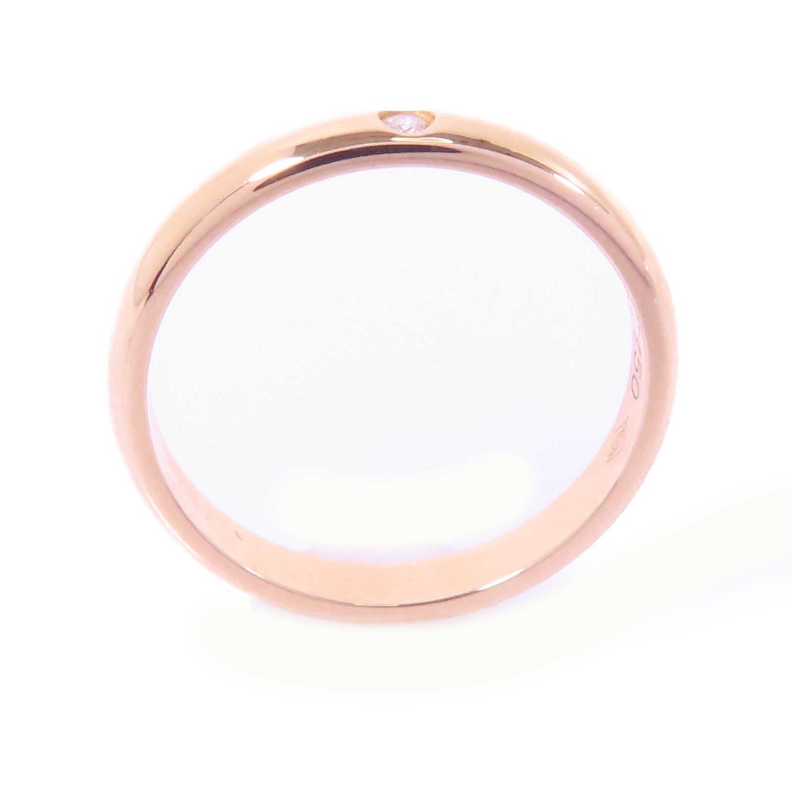 CARTIER 18K玫瑰金Fede 1895 1 Diamond Ring鑽石戒指US#4.25/Cartier#47