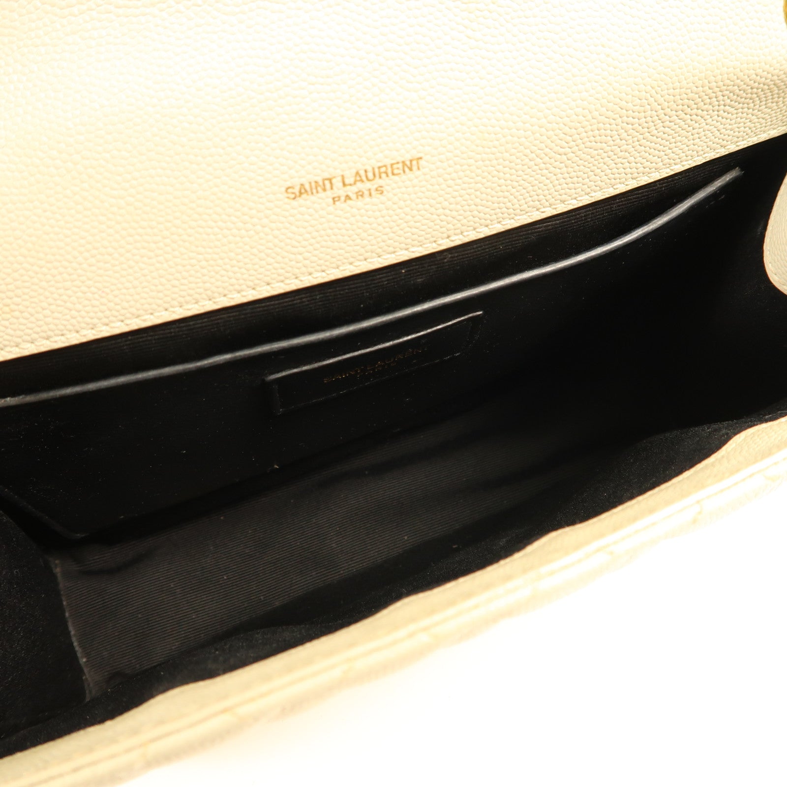 SAINT LAURENT 牛皮皮革Chain Shoulder金扣鏈帶肩背袋