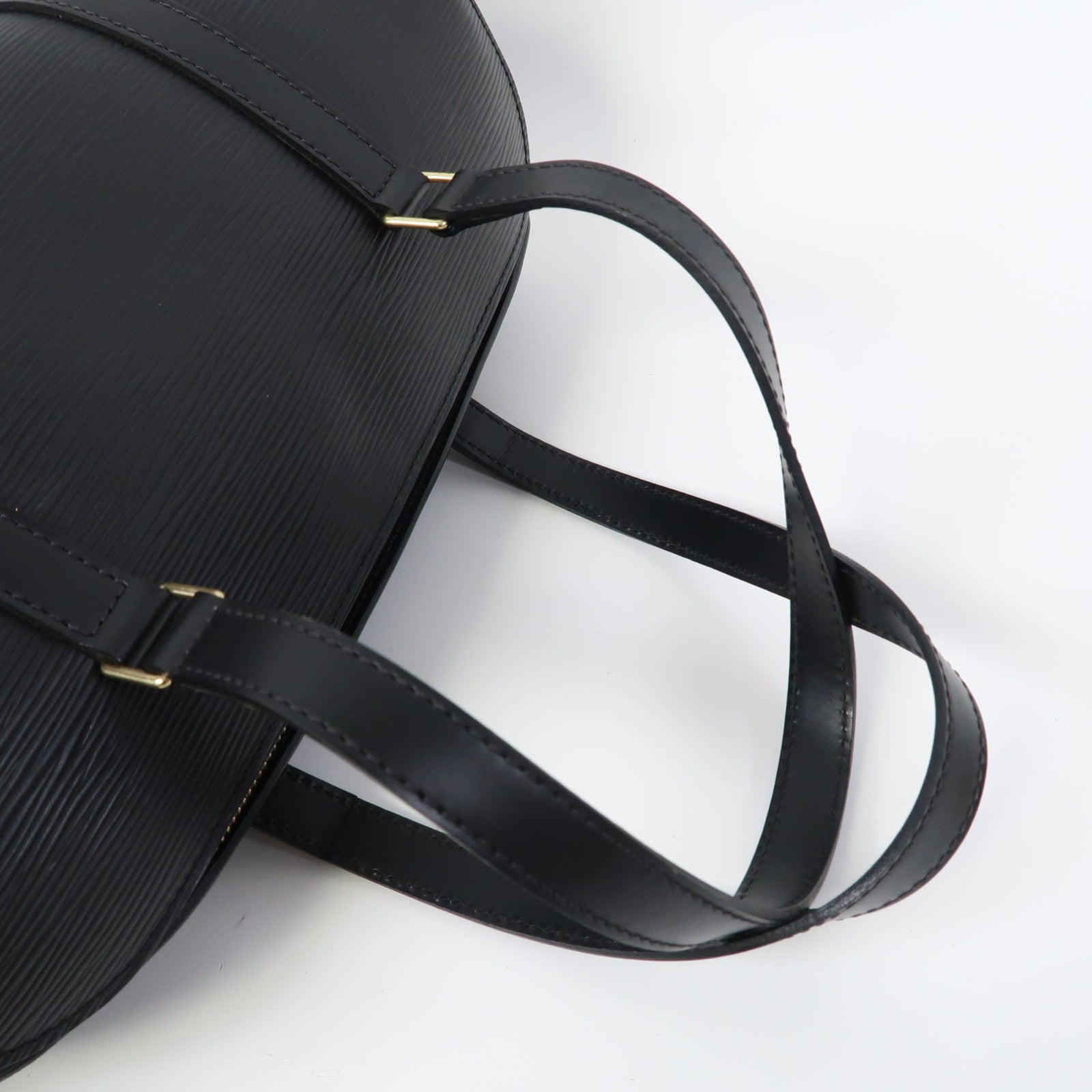 LOUIS VUITTON Epi Soufflot金扣肩背袋啡色