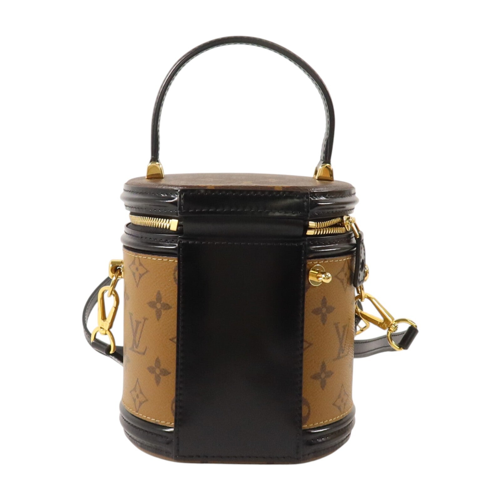 LOUIS VUITTON Monogram Reverse Cannes金扣手挽肩背兩用袋