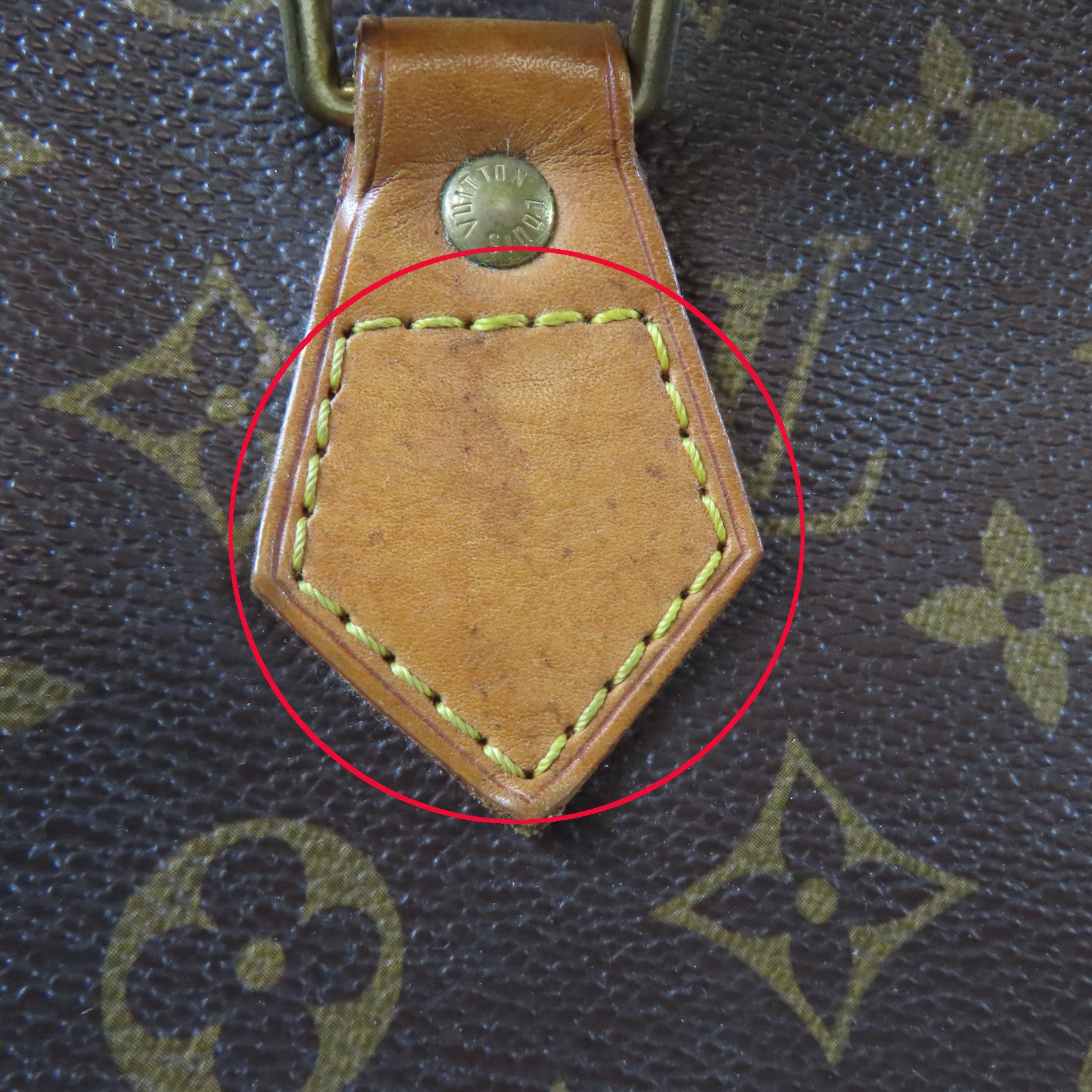 LOUIS VUITTON Monogram Speedy 35金扣手挽袋啡色