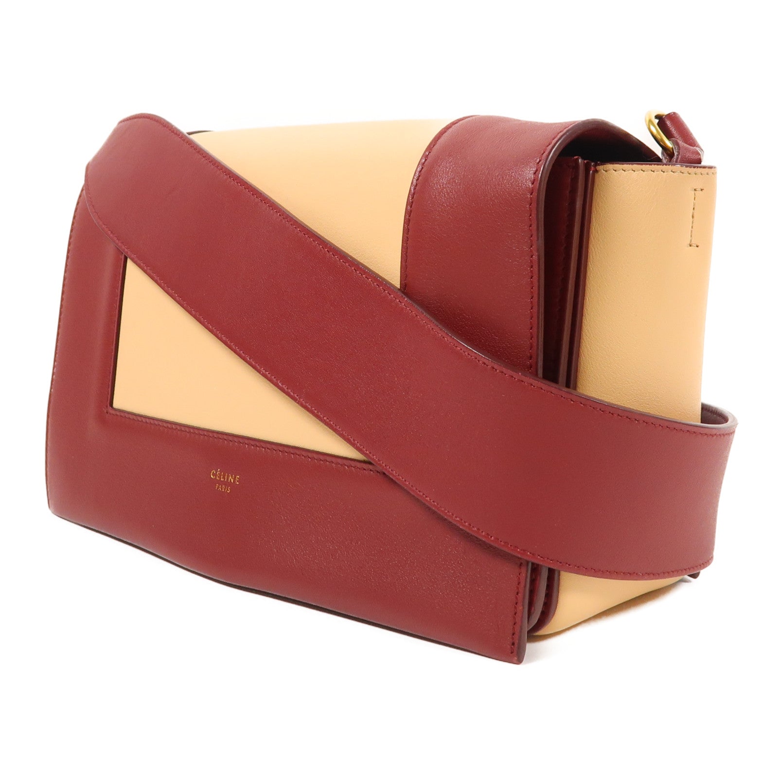 CELINE 【激減優惠】牛皮皮革Frame Bag金扣肩背袋