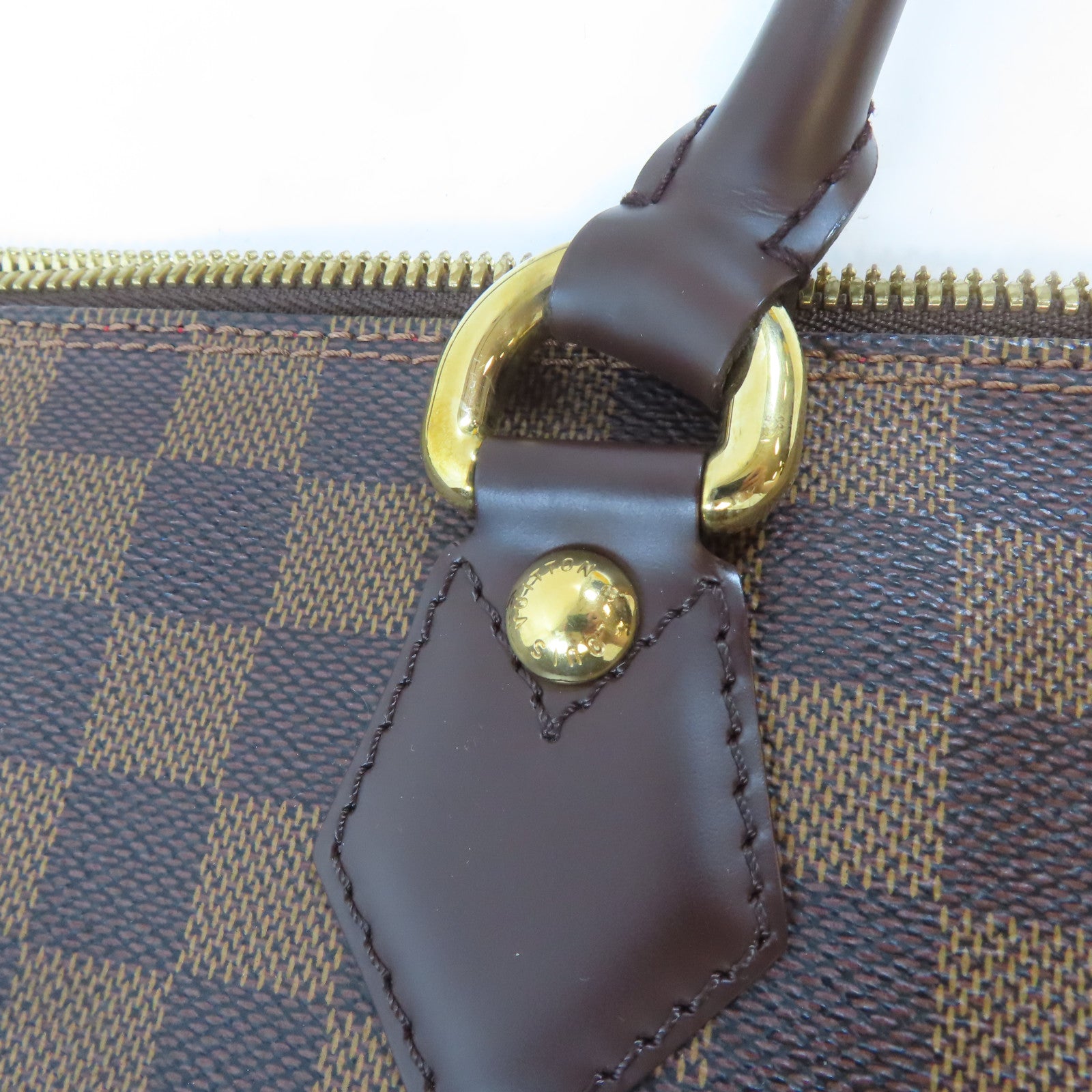 LOUIS VUITTON 【激減優惠】Damier Saleya MM金扣手挽袋啡色