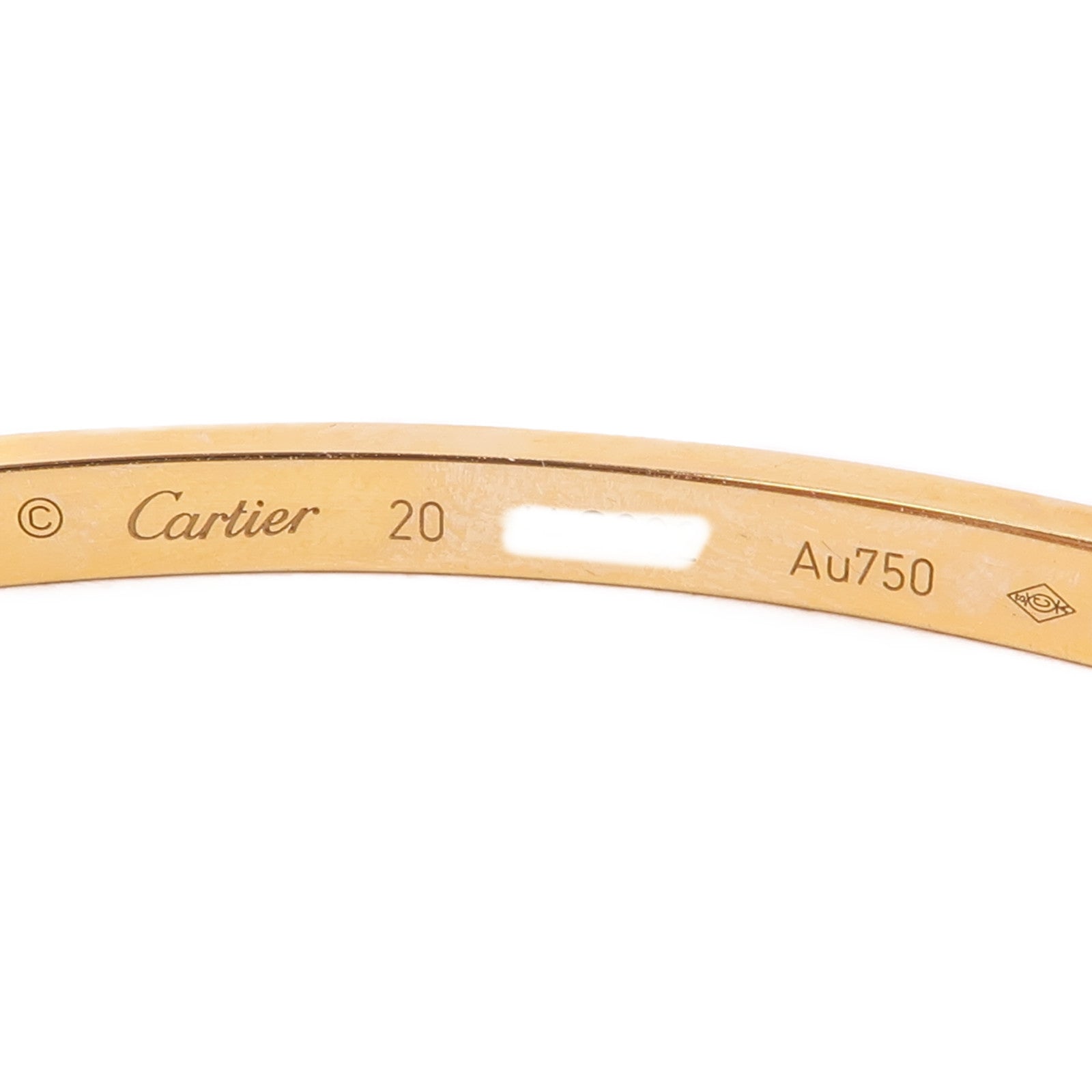 CARTIER 18K黃金Love Bangle手鐲