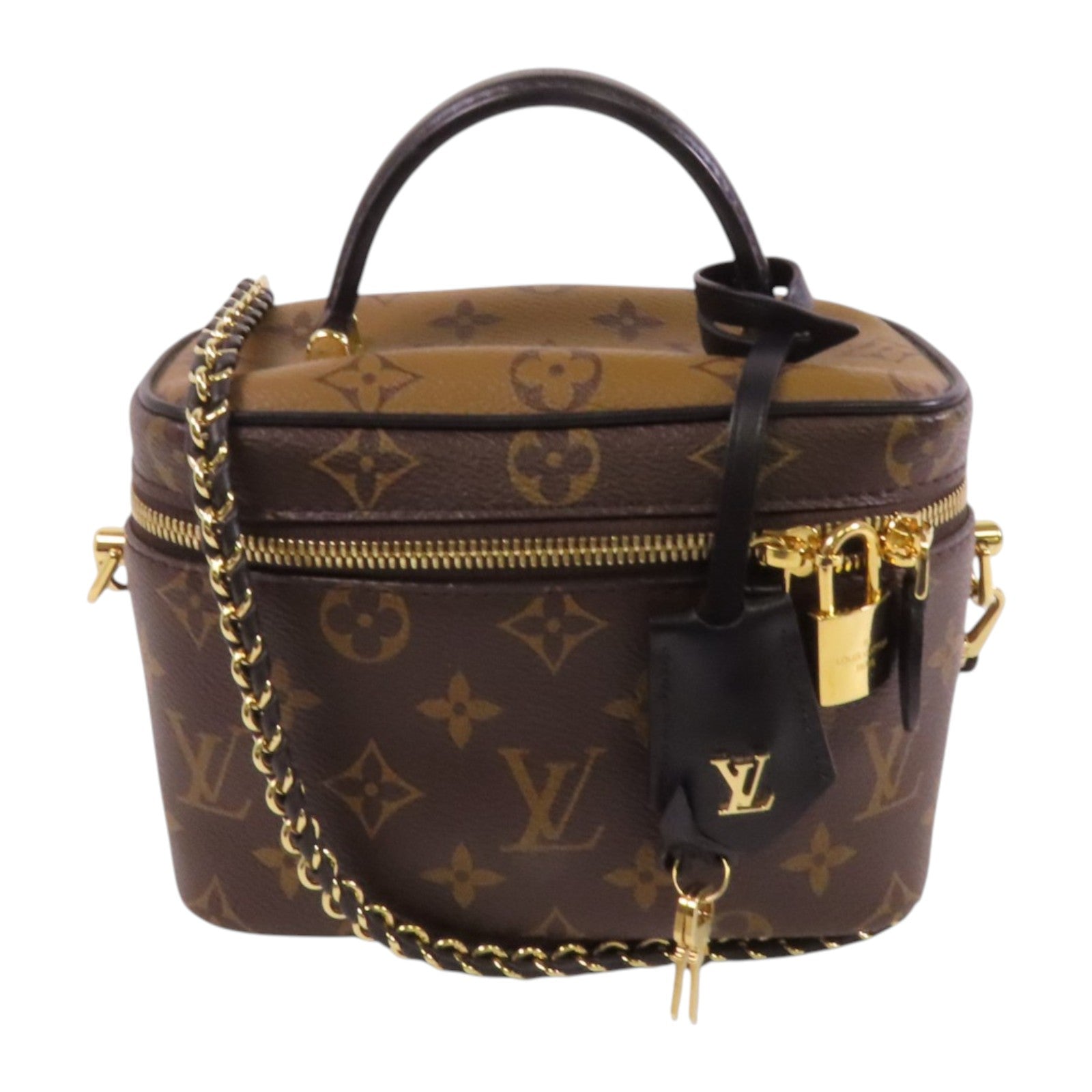 LOUIS VUITTON Monogram Reverse Vanity PM金扣手挽肩背兩用袋