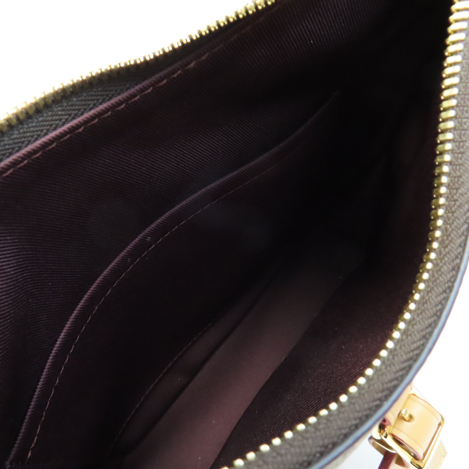 LOUIS VUITTON Monogram Odeon PM金扣肩背袋啡色
