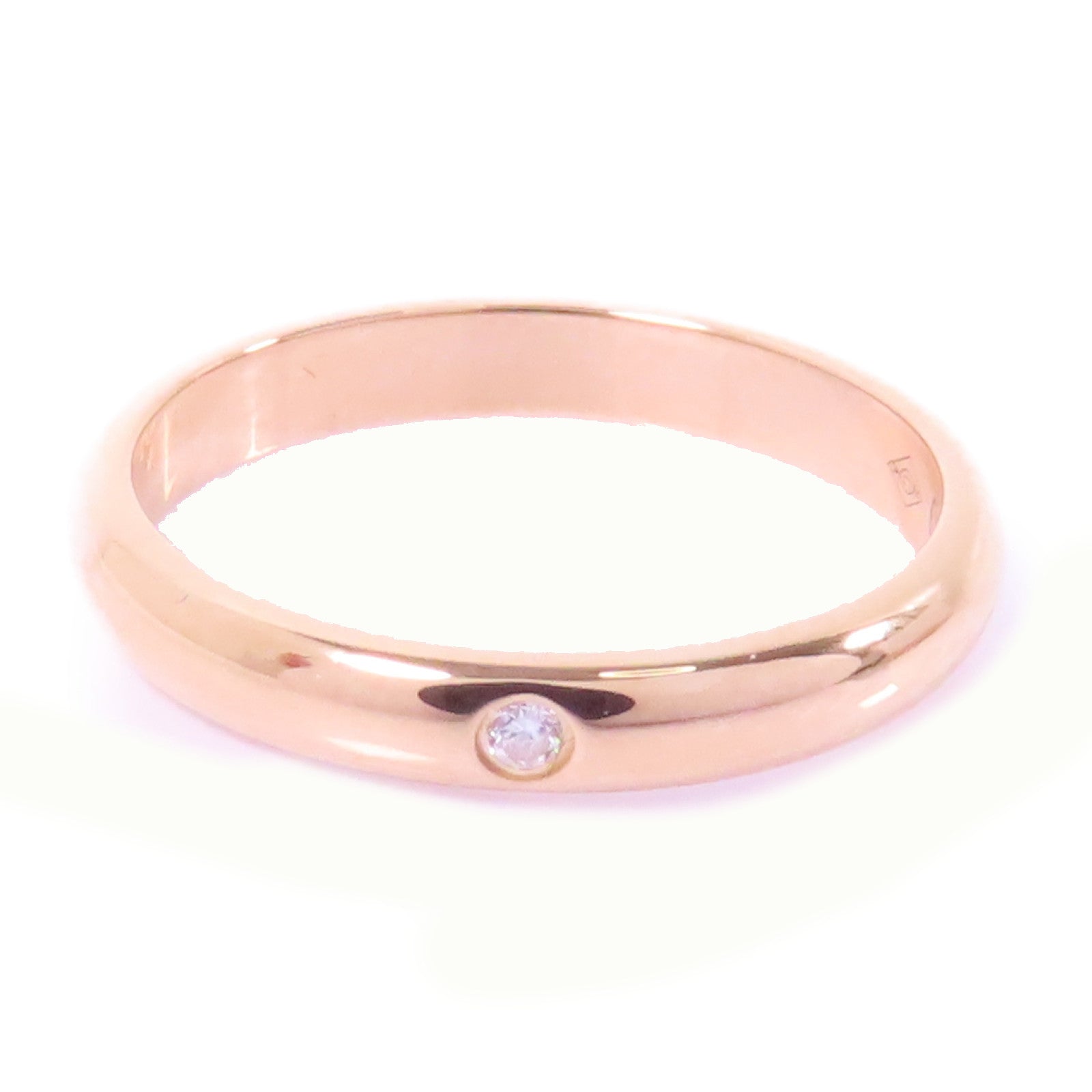 CARTIER 18K玫瑰金Fede 1895 1 Diamond Ring鑽石戒指US#4.25/Cartier#47