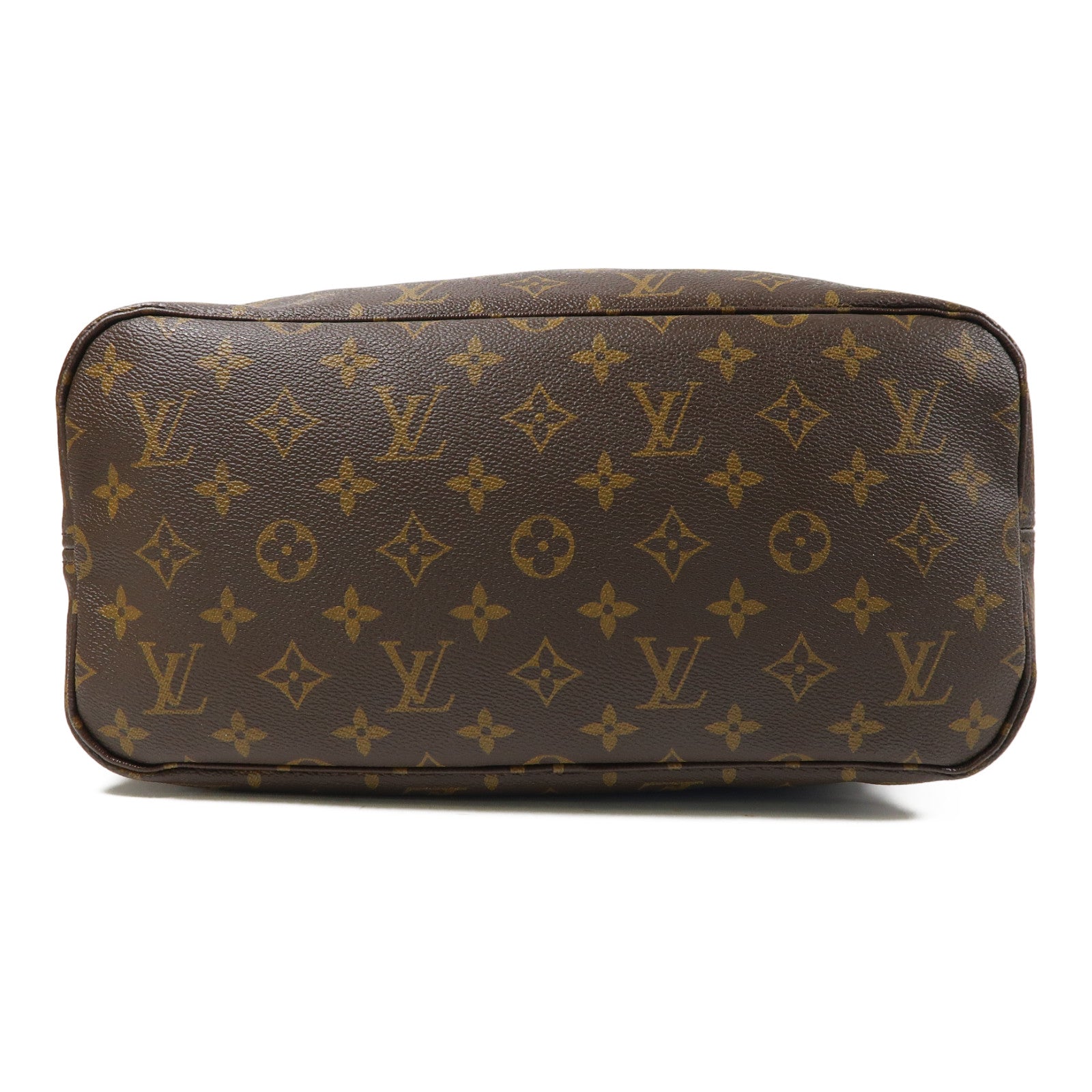 LOUIS VUITTON Monogram Neverfull MM金扣肩背袋啡色