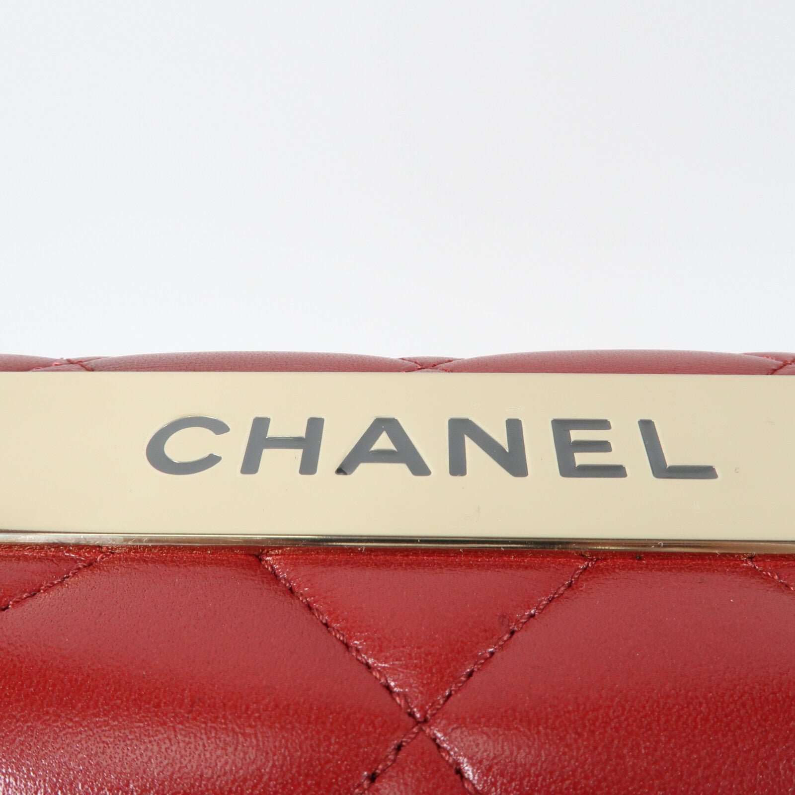 CHANEL 羊皮皮革Trendy CC金扣鏈帶手挽肩背兩用袋