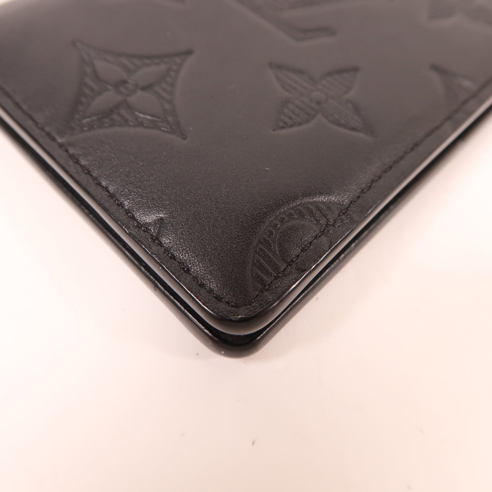 LOUIS VUITTON Monogram Shadow Pocket Organizer錢包黑色