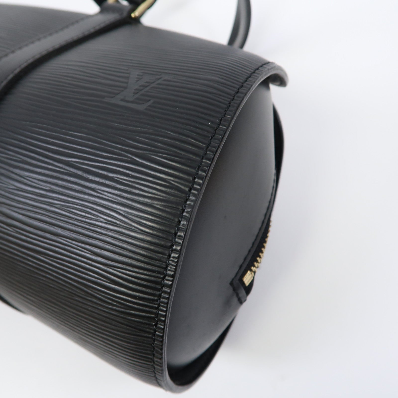 LOUIS VUITTON Epi Soufflot金扣肩背袋啡色