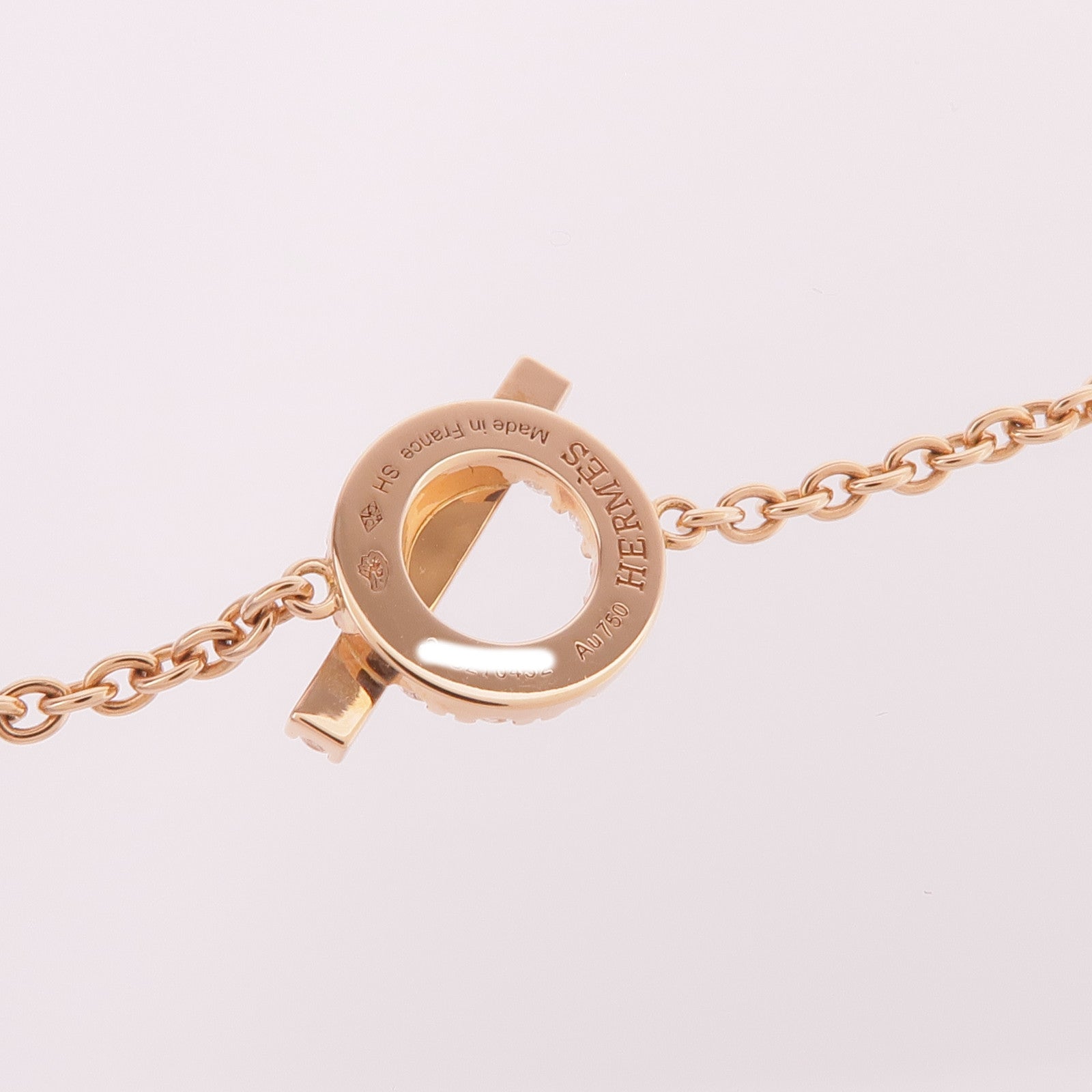 HERMES 18K白金Finesse Bracelet鑽石手鏈