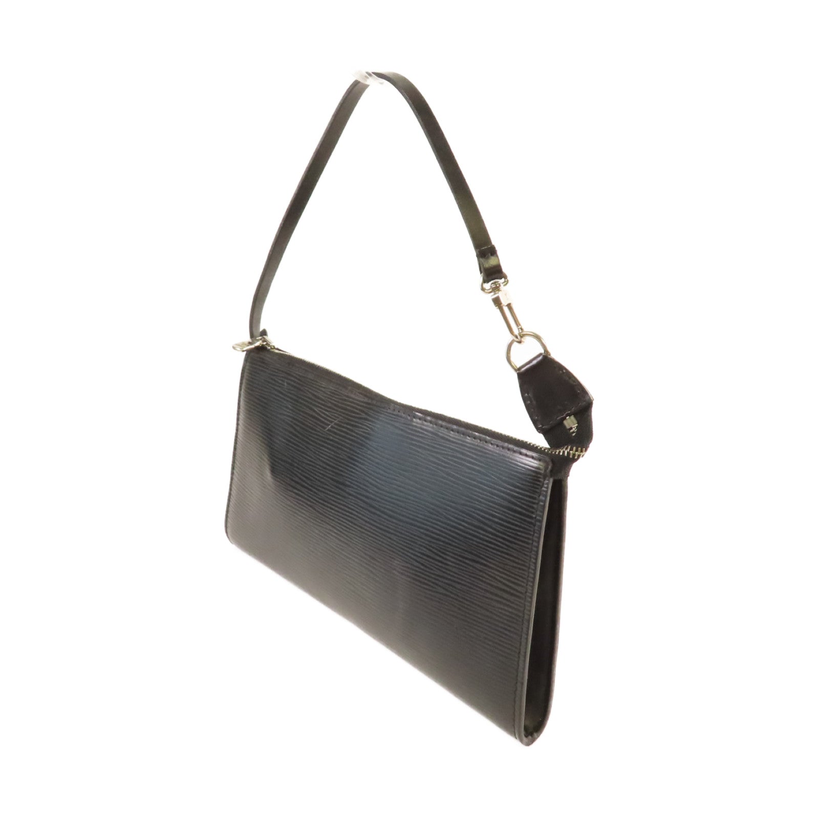 LOUIS VUITTON 【激減優惠】Epi皮革Pochette Accessories Shoulder Pouch銀扣肩背袋黑色