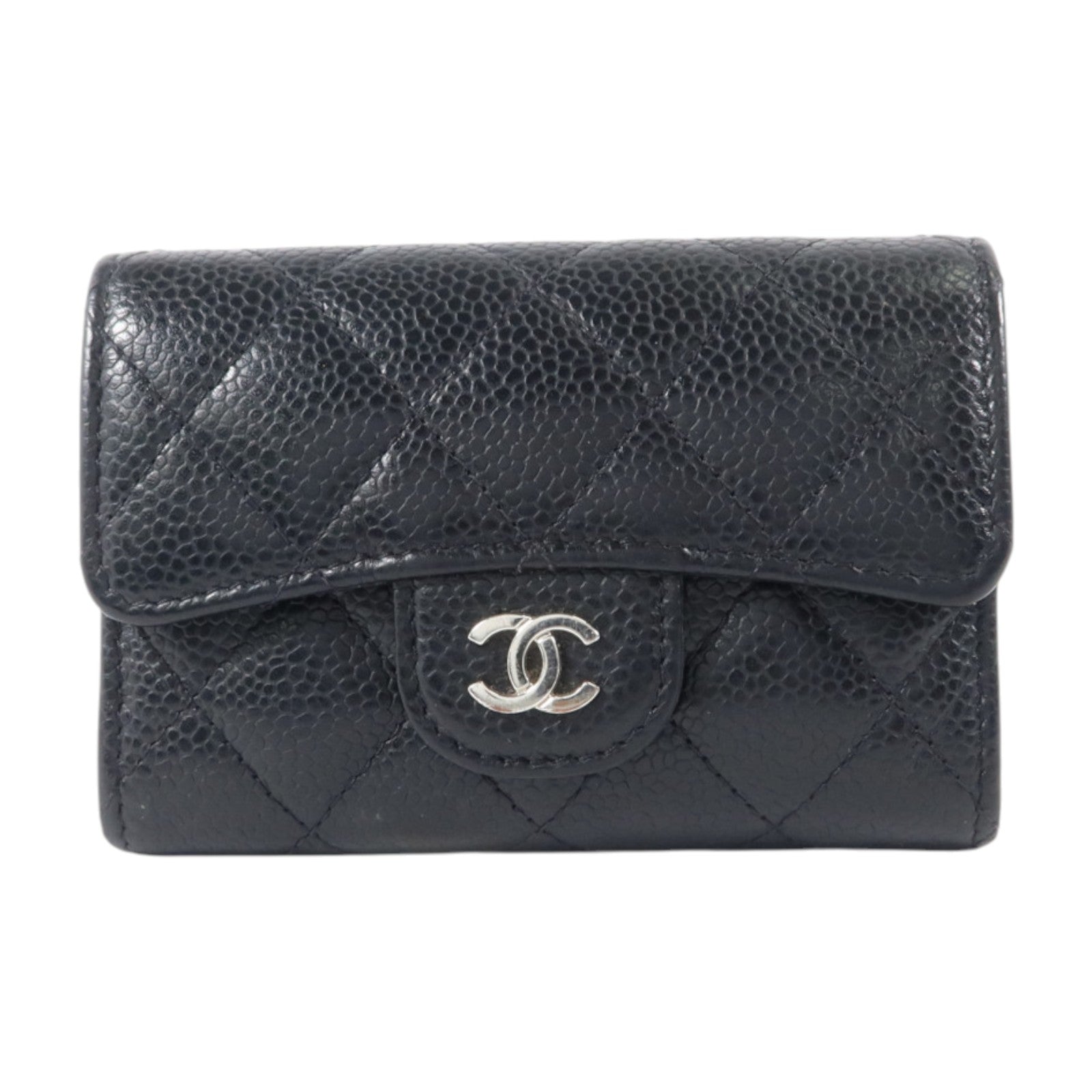 CHANEL 牛皮皮革Classic Flap Card Holder銀扣卡片套