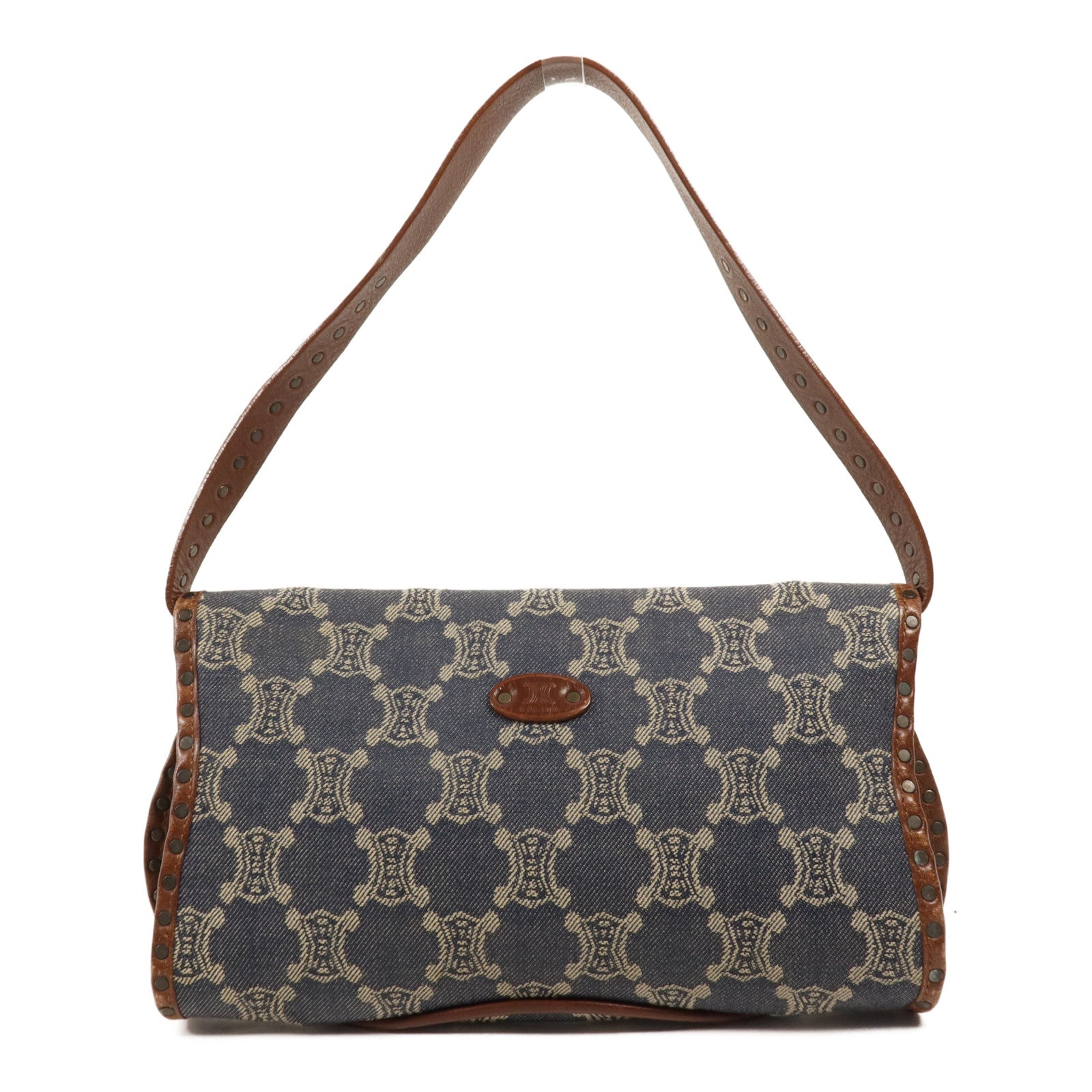 CELINE 帆布Shoulder Bag金扣肩背袋