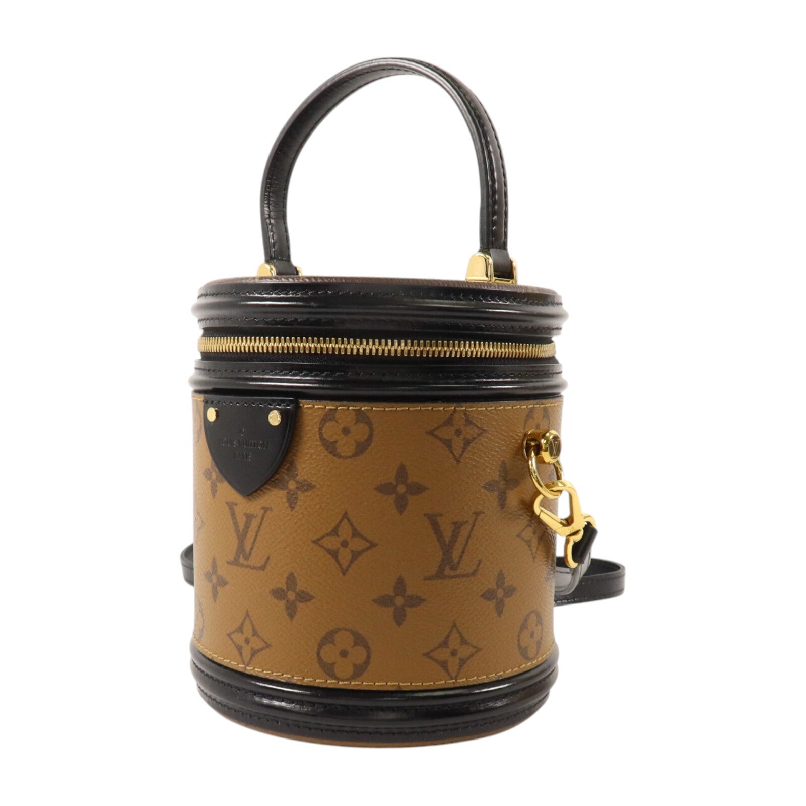LOUIS VUITTON Monogram Reverse Cannes金扣手挽肩背兩用袋