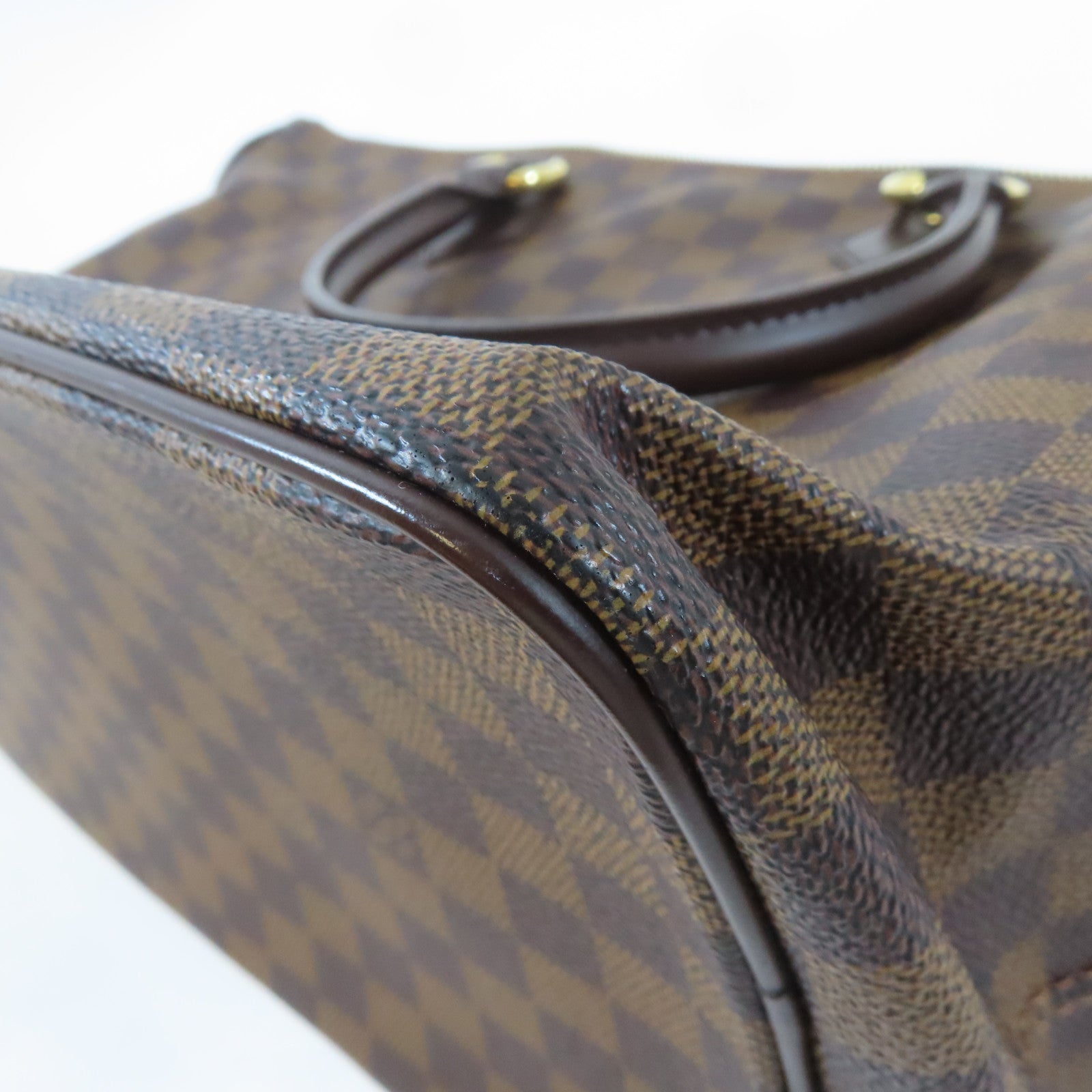 LOUIS VUITTON 【激減優惠】Damier Saleya MM金扣手挽袋啡色